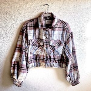 Ashley by 26 International Cropped Flannel Sherpa